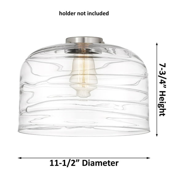 Innovations Lighting Bell - 1 Light 12" Sconce Antique Copper/Clear Deco Swirl