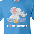 thumbnail image 4 of Inktastic I Love My Mommy Cute Elephants with Moon and Stars Youth T-Shirt, 4 of 5