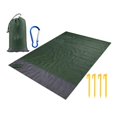 thumbnail image 4 of Manta de picnic Manta de playa con bolsa de almacenamiento Estera de playa compacta plegable Camping Verde oscuro140cmx200cm Zulema Manta de picnic, 4 of 8