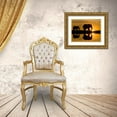 thumbnail image 3 of Jimmyz 24x19 Gold Ornate Wood Framed with Double Matting Museum Art Print Titled - Elephants at Sundown, 3 of 4