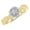 yellow-gold, variant on 3 Carat LAB GROWN DIAMOND Vintage Eternity Love Twisting Split Shank Round Cut Diamond Engagement Ring W/Milgrain(G-H Color VS1-VS2 Clarity 2.5 Ct Center) White Gold Size:5