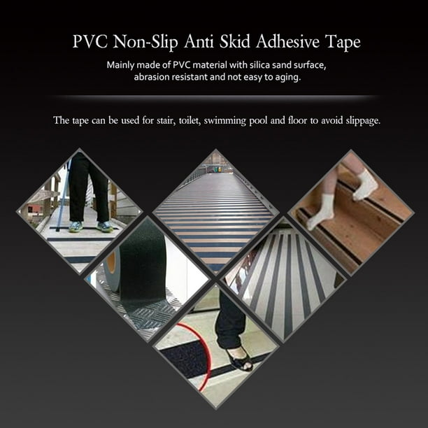Cinta colorida de PVC, cinta antideslizante de PVC de 5M*5cm, cinta antideslizante para escalones de escaleras, características de vanguardia Jadeshay A