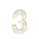 thumbnail image 1 of Billuyoard Ceremonia de boda Aniversario Número en forma de luz Lámpara de números portátil con pilas Decoración de la fiesta del hotel de la oficina Kits de decoración para fiestas Numero 3 Billuyoard HA074859-04, 1 of 6