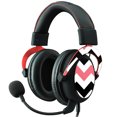 thumbnail image 1 of Skin Decal Wrap Compatible With Kingston HyperX Cloud II Gaming Headset Sticker Design Black Pink Chevron, 1 of 4