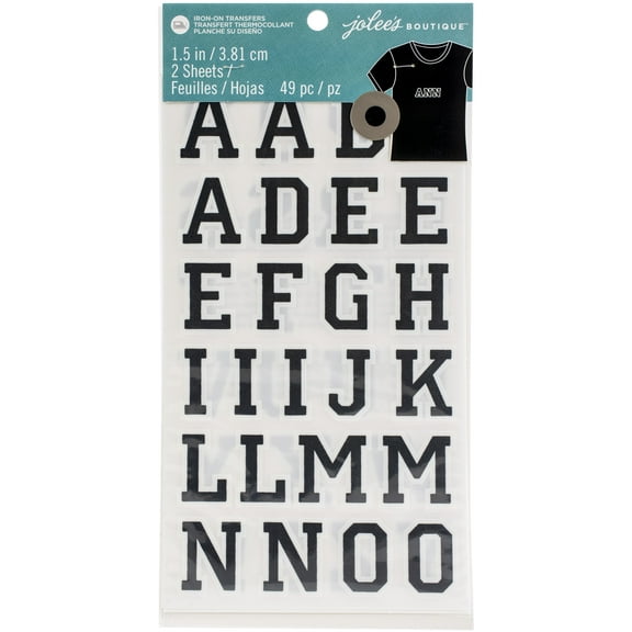 Jolee's  Iron-On Letters 1.5"-Black