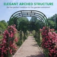 thumbnail image 6 of FICISOG Outdoor Garden Arch Trellis, 118" x 79" x 87" Extra Large Garden Trellis for Climbing Plants Outdoor, Plant Support for Cucumber Grape Vine Vegetable Fruit and Garden Gazebo, 6 of 7