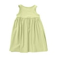 thumbnail image 4 of MeetoTime Toddler Girls Clothes 12 Months-8 Years Solid Color Round Neck Sleeveless Cotton Camisole Dresses for Girl, 4 of 7