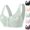 #02 Mint Green, variant on Full Coverage Front Closure Bras for Women, Wirefree Cotton Vest Style Breathable Padded Wide Back Full Support Bralette ,36,Mint Green