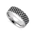 thumbnail image 1 of 925 Sterling Silver Platinum Plated Diamond Line Pattern Rhodium Plated Women Ring, 1 of 2