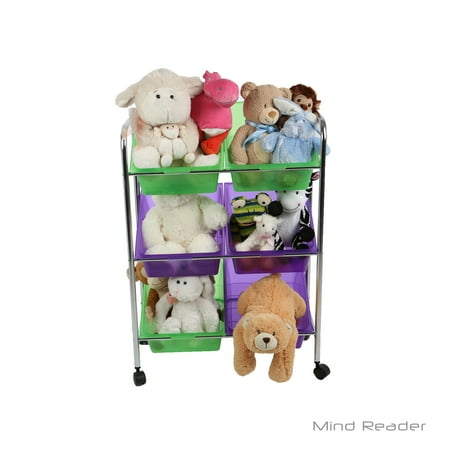 Mind Reader Toy Storage Organizer With 6 Bins Kids Mind Reader Toy Storage Organizer With 6 Bins Kids For Bedroom