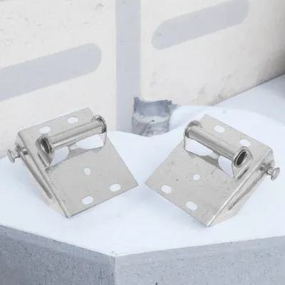 unbranded 2Ud Soportes De Para Puertas De En Hierro Color Plata