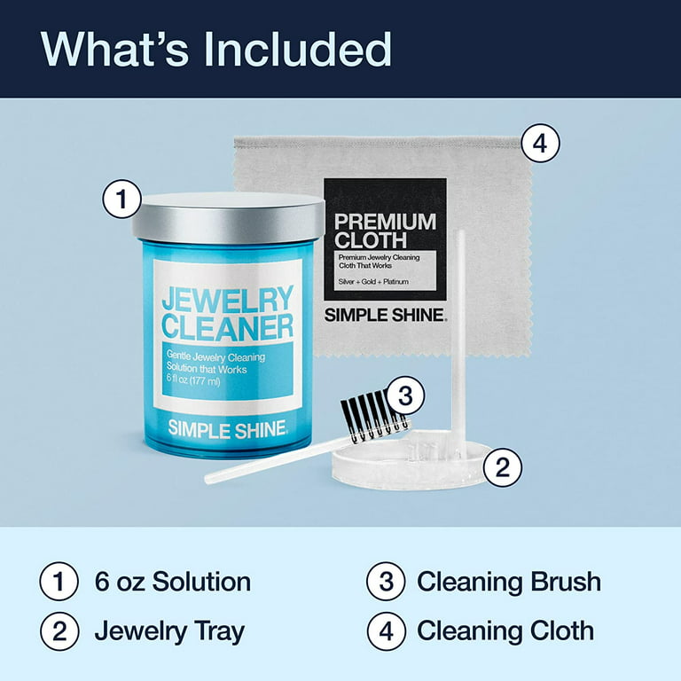 Weiman Fine Jewelry Liquid Cleaner With Polishing Cloth Included