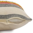 thumbnail image 4 of Ox Bay Qasim 18" x 18" Pink/Beige Shag Striped Cotton Adult Decorative Throw Pillow, 4 of 8