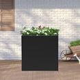 thumbnail image 3 of Miumaeov Outdoor Planter Box, Cube Steel Large Planter, Black Metal Square Indoor Flower Pot, Heavy Duty Modern Commercial Residential Planters, 3 of 7