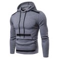 thumbnail image 1 of Women`s Multiple Color Fashion Gracefulness Individually Polyester Splice Hooded Pullover(Gray,3XL), 1 of 6