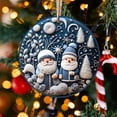 thumbnail image 3 of OAVQHLG3B Acrylic Christmas Ornaments Blue and White Forest Decorations Christmas Tree Hanging Ornaments Navy Blue Snowman Christmas Decor for Christmas Crafts Xmas Trees Door Farmhouse Decor, 3 of 7