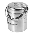 thumbnail image 3 of Aibecy Camping Backpacking Pot 1L Stainless Steel Portable with Foldable Handle Cooking Kettle, 3 of 7