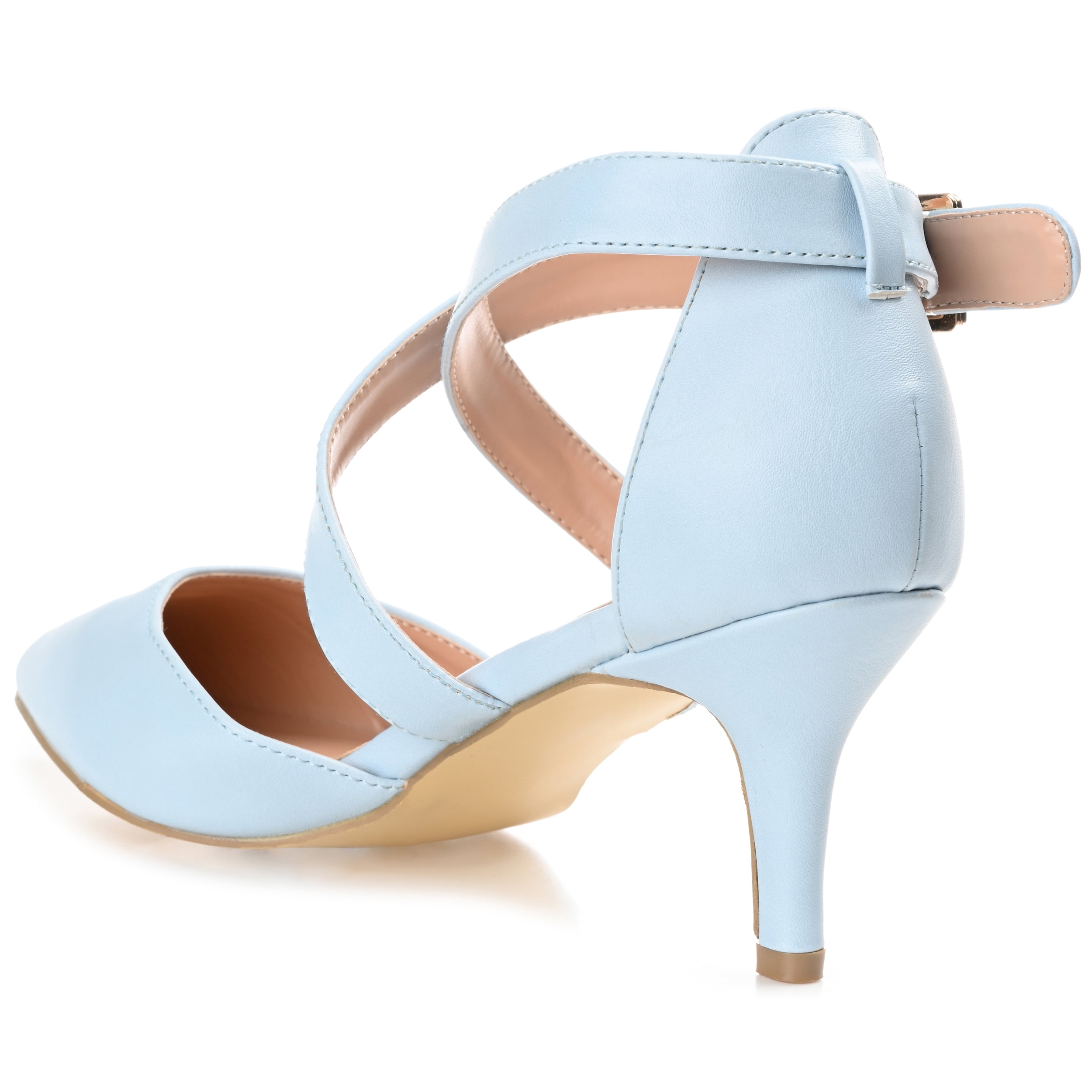 Journee Womens Riva Pointed Toe Mid Heel Pumps, Widths Available