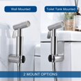 thumbnail image 4 of Bidet Sprayer for Toilet, Handheld Bidet Toilet Sprayer Set with Dual Mode (Jet/Stream), Bidet Attachment Accessory Kit for Toilet ,Wall Mounted /Toilet Tank Mounted,Muslim Shower for Self Cleaning, 4 of 6