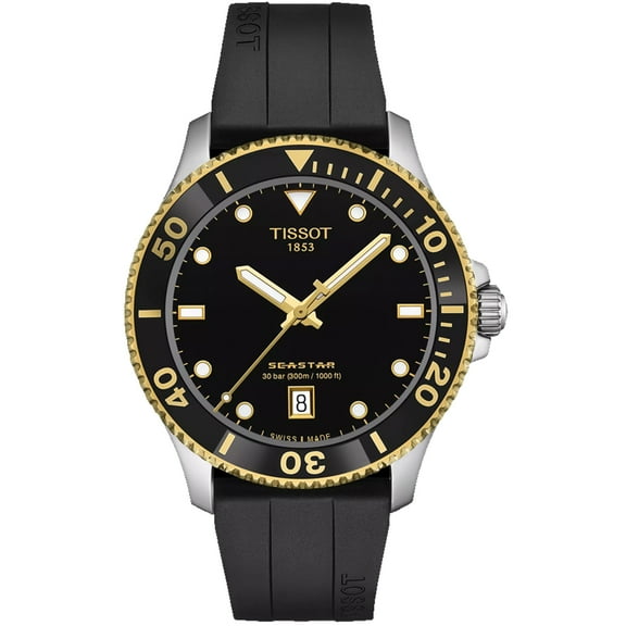 Tissot Men's Seastar 1000 Black Dial Watch - T1204102705100