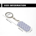 thumbnail image 3 of Wukai Plaid Flowers Print Rectangular Metal Keychain: Sleek and Durable Key Ring for Securely Holding Keys Perfect for Everyday Use, 3 of 5
