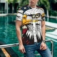 thumbnail image 6 of Rateoe American Bald Eagle Pattern Men’s Baseball Short Sleeve Polo Shirt, Midweight Men's Shirt Golf Shirt Polo Shirts Quick Dry Short-4X-Large, 6 of 7