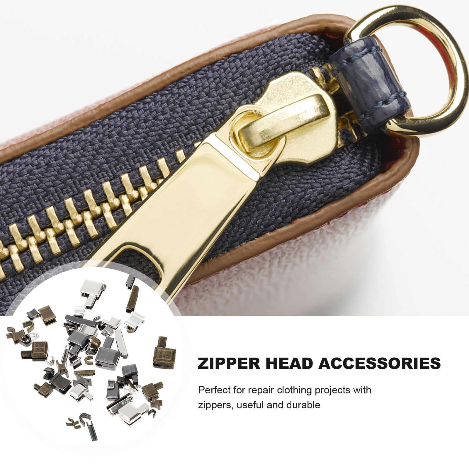 24 Sets Zipper Stop Zipper Stopper for Metal Zipper Head Sewing Kit Zipper  Parts