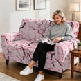 thumbnail image 6 of Xixirimido Recliner Loveseat Slipcover, 6 Pieces Stretch Sofa Covers for 2 Seat Reclining Couch, Soft Washable Furniture Protector with Pockets, Pink Cherry Blossom Butterfly, 6 of 8