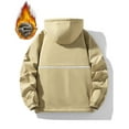 thumbnail image 3 of DODADAWANJ Winter Jacket for Men Fleece Lined Thermal Coats Big and Tall Windproof Jackets Zip Up with Hood Insulated Coat Snow Hiking Hoodie Khaki XL, 3 of 5