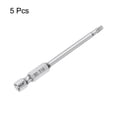 thumbnail image 3 of Uxcell 5pcs T15 Torx Bit 1/4" Hex Shank 3" S2 Steel Magnetic Tamper Resistant Star Bits para atornillar tornillos, 3 of 7