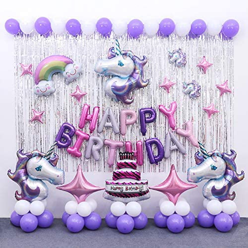 Tools Home Improvement Unicorn Balloons Unicorn Party Supplies Unicorn Birthday Party Decorations Purple Unicorn Party Balloons Set Included 60 Pcs With Air Pump And Tape Walmart Com Walmart Com