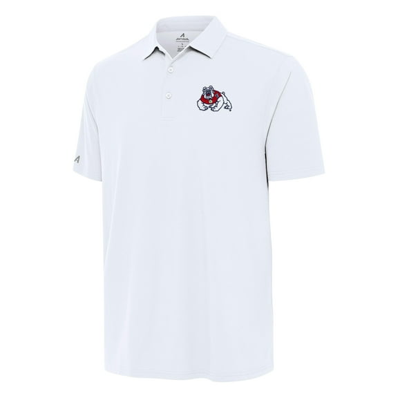 Men's Antigua White Fresno State Bulldogs Era Polo