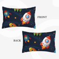 thumbnail image 4 of Balery Spaceships and Stars Bedding Queen Pillow Cases - Envelope Closure - Soft Brushed Microfiber Fabric - Shrinkage and Fade Resistant Pillow Cases-16"x24", 4 of 9