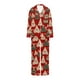 thumbnail image 4 of Puntoco Pijamas para mujer Conjunto de pijama con camisa de cuello en V y manga larga con estampado navideño para otoño e invierno para mujer, 4 of 5