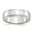 thumbnail image 4 of 925 Sterling Silver 6mm Flat with Step Edge Band Ring Size 7.5, 4 of 6