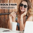 thumbnail image 4 of ROCK TAKIN Cat Eye Polarized Sunglasses for Women Men - Retro UV400 Protection, Anti-Glare HD Vision, Strong Impact Resistant, 1 Pair (20g), 4 of 8