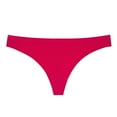 thumbnail image 5 of Swuxness Women's Low Waist Seamless Thong Briefs, Panties for Women, Women's Solid Color Ice Silk Comfortable Breathable Soft Stretch Thong Panties Red, XXL, 5 of 5