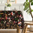 thumbnail image 3 of Mushroom Tablecloth 60x84 Inch Rectangular, Seasonal Black Vintage Moths Washable Seasonal Table Cover for Party Picnic Dinner Decor, 3 of 6
