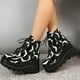 thumbnail image 4 of NECHOLOGY Botas Mujer Adulto Femenino Zapatos Botines para mujer Zapatos de moda para mujer, cuñas transpirables, botas Retro con cordones, botas cómodas para ir a la (Black, 7.5), 4 of 7
