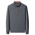 thumbnail image 6 of Running Shirts Dqueduo Summer Men's Short-sleeved T-shirt Refreshing Breathable Loose-fitting Middle-aged Business Casual Color Top Shirt for Men Gray XXXL, 6 of 7