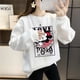 thumbnail image 2 of Disney-Sudadera con capucha de Mickey y Minnie Mouse para niñas, camisas gruesas de cuello redondo, manga larga Y2K, novedad de 2023, 2 of 4