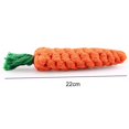thumbnail image 4 of 2PCS Carrot Dog Toy Interactive Lifelike Puppy Bite Toy Dog Chew Rope Toy, 4 of 8