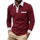 thumbnail image 4 of Ceisia Men Casual Color Block Half Zipper Lapel Pullover Long Sleeve Gift Fashion Daily Outdoor Athletic Casualwear Top, 4 of 8