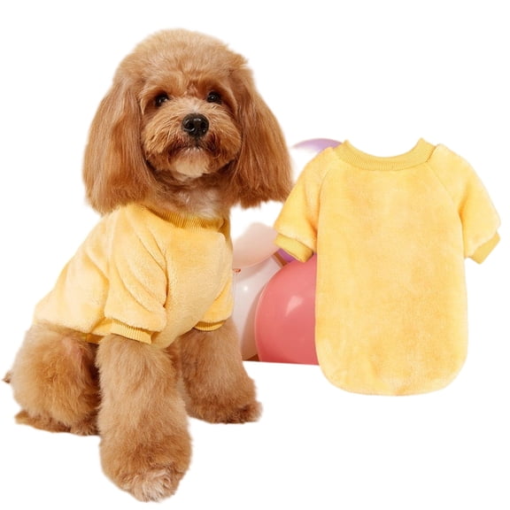 NovaStitch Dog Sweaters Dog Clothes for Small Dogs & Cats Soft Warm Pet Coats Winter Pet Jackets Doggy Apparel Costumes Puppy Outfits Yellow L