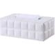 thumbnail image 1 of Caja de pañuelos para cosméticos, caja de pañuelos de cuero blanco, 1 of 8