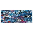 thumbnail image 1 of Modern Kitchen Mat, Teenager Style Image Street Wall Graffiti Graphic Colorful Design Art Print, Plush Decorative Kitchen Mat with Non Slip Backing, 47" X 19", Multicolor, by Ambesonne, 1 of 1