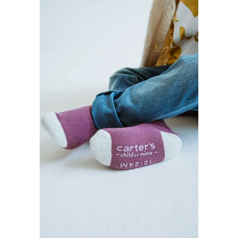 Carter s Child of Mine Toddler Girl Ankle Socks 6 Pack Sizes 12M