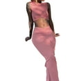 thumbnail image 2 of Franhais Women's Long Skirt Set,Sleeveless Round Neck Cropped Tops + Soft Abdominal Long Skirt, 2 of 4
