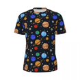 thumbnail image 5 of Galaxy Sky Print Gym T-Shirt Solar System Novelty T Shirts Couple Vintage Tshirt Beach Sho, 5 of 5