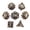 Hollow gear dice in antique red copper, variant on CNV 7-Piece Steampunk Hollow Gear Metal Dice Set, Mechanical Clockwork Polyhedral RPG Dice for TRPG Tabletop Games, Antique Bronze Finish, Fantasy Gaming Accessory